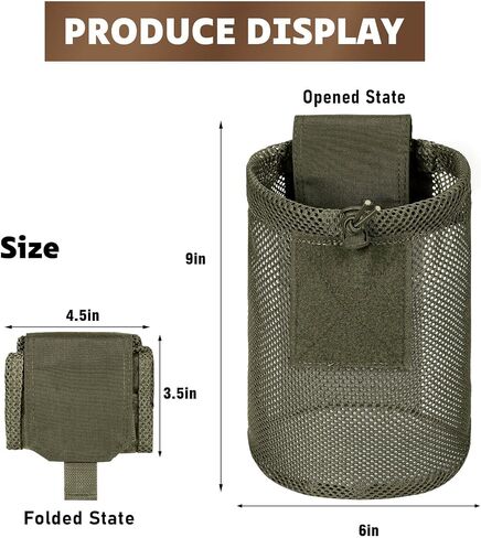 Tactical Mesh Dump Pouch Molle Foldable Mag Recovery Drop Pouch in Saudi Arabia