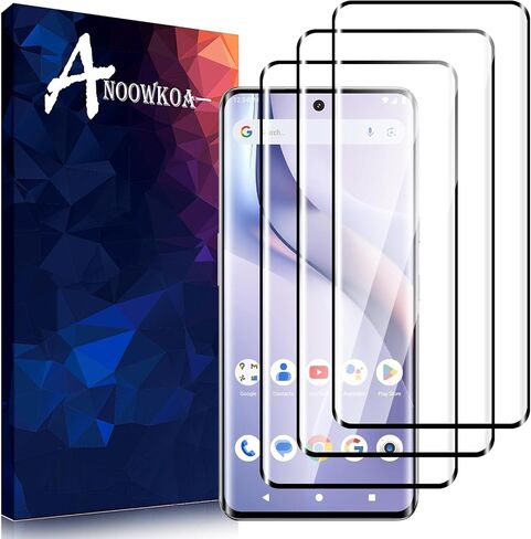 Anoowkoa 3 Pack Compatible with Moto Edge 2024/2023 3D screen protector Tempered Glass.9H Hardness.Super Abrasion Resistance,Anti-Fingerprint.Anti-Scratch,Bubble-free,Easy Installation in Saudi Arabia