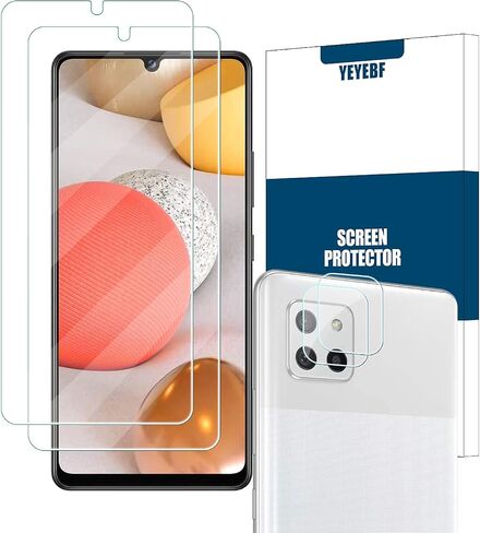 Galaxy A15 HD Clear Tempered Glass Screen Protector + Camera Lens Protectors, [2+2 Pack] [3D Glass] [Anti-Glare] [Bubble-Free] Screen Protector Glass For Samsung Galaxy A15 5G/4G in Kuwait