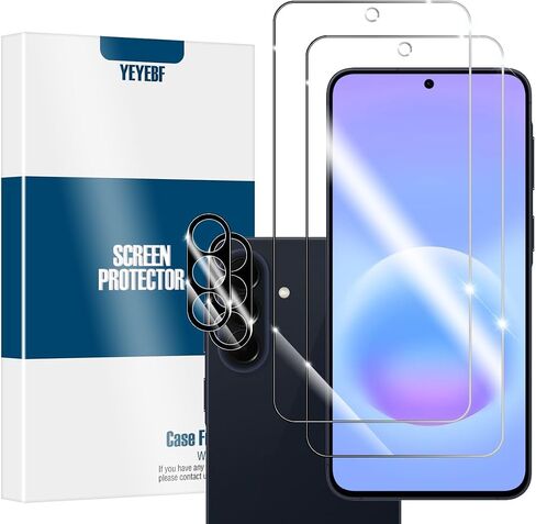 Galaxy A15 HD Clear Tempered Glass Screen Protector + Camera Lens Protectors, [2+2 Pack] [3D Glass] [Anti-Glare] [Bubble-Free] Screen Protector Glass For Samsung Galaxy A15 5G/4G in Kuwait