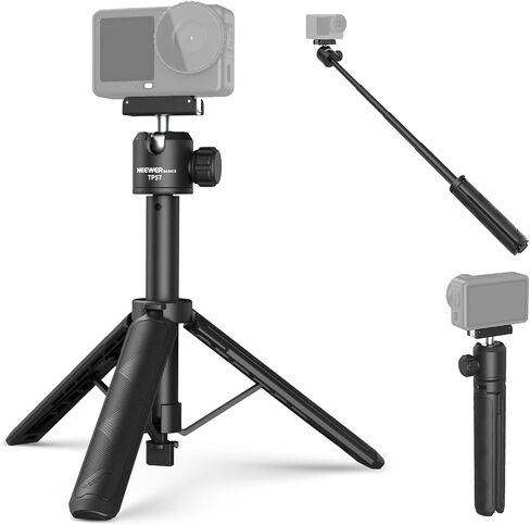 NEEWER Basics Action Camera Selfie Stick Tripod Compatible with DJI Osmo Action 6 Osmo 360 Nano, 8.1-21.3in Desk Stand with Quick Release Magnetic Mount Adapter & Ball Head for Video Recording, TP57 in Kuwait