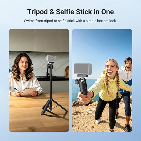 NEEWER Basics Action Camera Selfie Stick Tripod Compatible with DJI Osmo Action 6 Osmo 360 Nano, 8.1-21.3in Desk Stand with Quick Release Magnetic Mount Adapter & Ball Head for Video Recording, TP57 in Kuwait