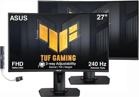 ASUS TUF 27" 240Hz FHD Curved Gaming Monitor with Adj Tilt/Swivel/Height in Kuwait