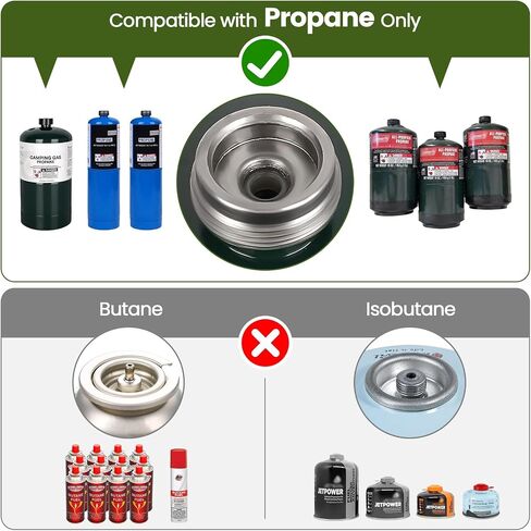 OGERY 2-Burner Foldable Camping Stove with Griddle (Textured & Smooth) and Carrying Bag, Portable Propane Camp Stove with 2 Adjustable Burners & Piezo Ignition, for Camping Tailgating Essentials Gear in Kuwait
