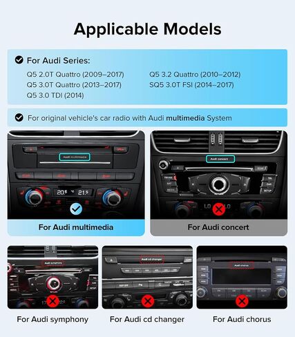 10.25" CarPlay Radio for Audi Q5 SQ5 (09-17) 3G MMI Multimedia in Kuwait