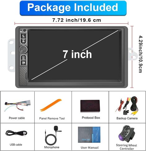 Plug&Play Car Stereo for Chevrolet Silverado 1500/2500/3500 Suburban Tahoe 2003-2006 /Sierra Impala Yukon Avalanche 2003-2006,7" IPS Touchscreen with CarplayAndroid Auto 30-EQ/Subwoofer Output in Kuwait