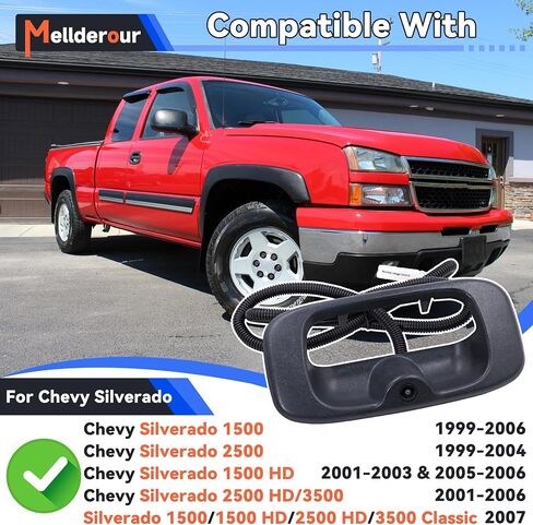 Tailgate Handle Backup Camera for Chevy Silverado GMC Sierra 1500/2500/3500HD (1999-2006)-Rear Door Handle Replacement Camera with 12V 26ft Power Cord,Starlight Night Vision & IP67,14 Switching Modes in Saudi Arabia