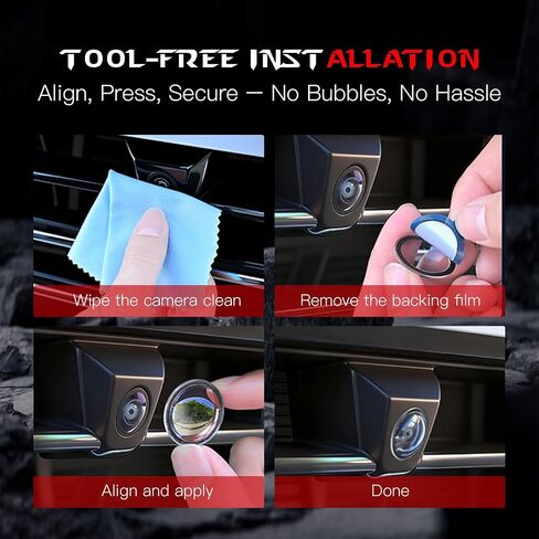License Plate Camera Deflector Car Lens Protector 4PCS Front Bumper Transparent Cover Backup Anti Rain Shield for Protective Reverse Accessories Guard 2026 New Tempered Glasses View in Kuwait