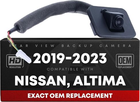 Rear View Backup Camera, Reverse Park Assist - Compatible with 2019-2023 Nissan Altima - Without AVM - Plastic, Glass - Vehicle Parking Camera Replacement - OEM 284426CA0B, 590-043, NI1960159 in Kuwait
