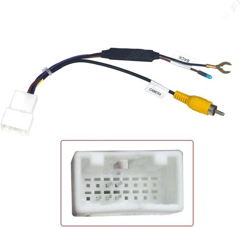 Backup Camera RCA Video Cable 16 Pin to RCA Plug Adapter Connector Car Reverse Rear View Camera Video Cable for Hyundai Elantra Sonata Accent Tucson Genesis KIA Car Stereo Radio Head Unit in Saudi Arabia