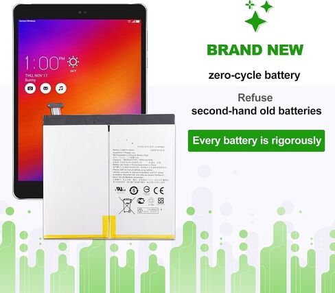 C12P1602 3.85V 7800mAh Battery, Compatible with ASUS ZenPad Z10 P001 ZT500KL 3S 10 Z500KL,Comes with a Battery Installation Tool in Kuwait