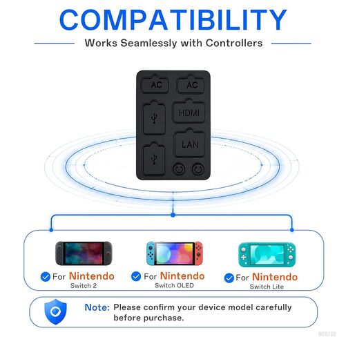 WCDZSU 8 Pack Dust Plug for Nintendo Switch 2, Switch OLED & Lite Console in Saudi Arabia
