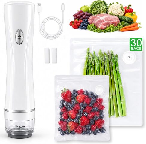 Higfra Vacuum Sealer for Food 30 Reusable Bags & 20ml Tank in Kuwait