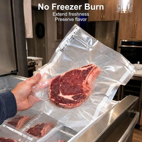 Vacuum Sealer Bags for Food 11 in 16 ft Custom Size w/Label Area in Kuwait
