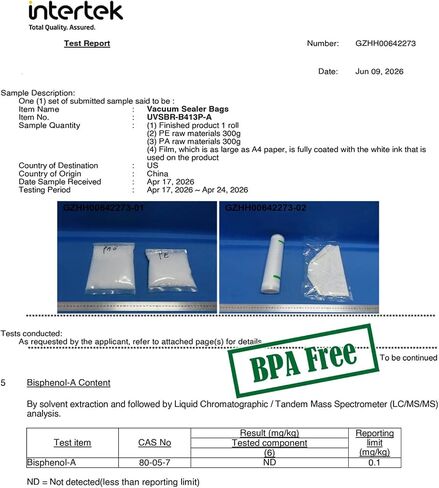 Vacuum Sealer Bags for Food 11 in 16 ft Custom Size w/Label Area in Kuwait