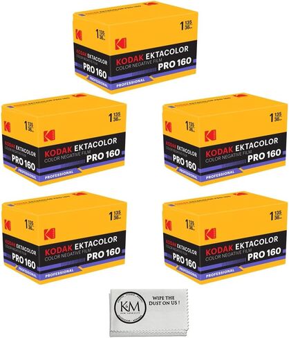 Kodak Ektacolor Pro 160 Color Negative Film | 35mm Roll Film (36 Exposures) 5 Rolls + Cloth in Kuwait