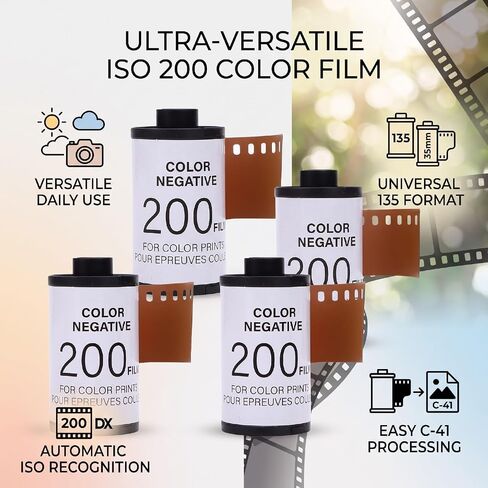 ASHATA Color Negative Film 35mm ISO 200 135 Roll for Portrait Landscape in Kuwait