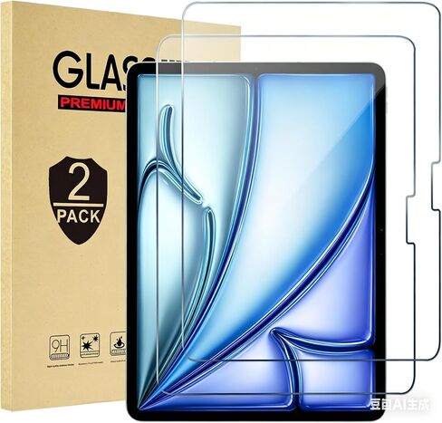 [عبوة من قطعتين واقي شاشة لجهاز iPad Air 11 بوصة M3/M2 2025/2024، واقي شاشة من الزجاج المقوى للهواء 11 بوصة (الجيل 6/7) A2996/A2995/A2993/A2567 A2568 A2569 مضاد للخدش شفاف in Kuwait