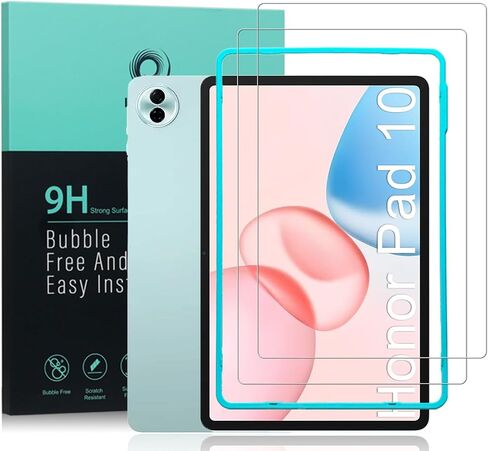 Ibywind for Honor Pad 10 Screen Protector,2 Pack,9H Hardness Tempered Glass with Alignment Frame,Full Coverage,Bubble Free,Fingerprint Unlock,Scratch Resistant in Kuwait