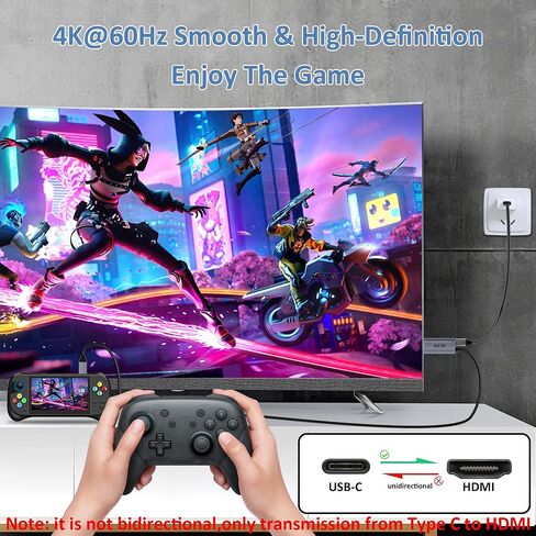 USB C to HDMI Cable 4K@60Hz Adapter with 100W PD Fast Charging in Kuwait