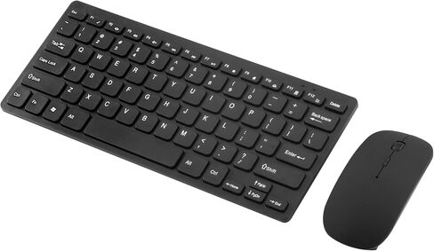 Wireless Keyboard and Mouse Combo, 2.4GHz, 78 Key, Black, for Office Work in Kuwait