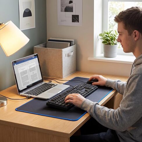 Artibetter Wired USB Keyboard and Mouse Combo Black 104 Keys Full Size in Kuwait