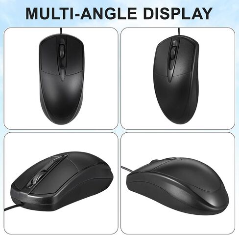 Artibetter Wired USB Keyboard and Mouse Combo Black 104 Keys Full Size in Kuwait