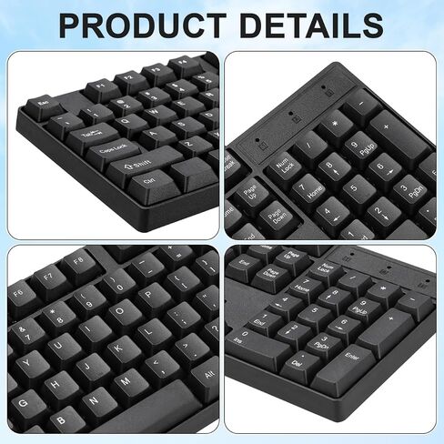 Artibetter Wired USB Keyboard and Mouse Combo Black 104 Keys Full Size in Kuwait