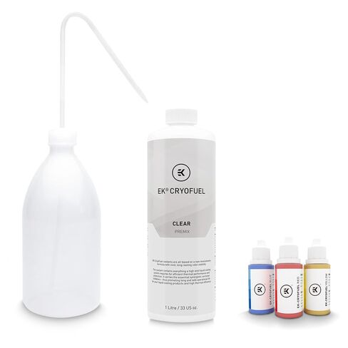 EKWB EK-CryoFuel Clear Premix 1000ml PC Coolant, Dye Pack, and Filling Bottle Bundle in Saudi Arabia