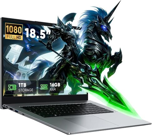 18.5" FHD Laptop Computer, 24GB RAM 1TB SSD, Dual-Core m3-8100Y up to 3.4GHz, HDMI,RJ45,Large Screen Win11 Laptop for Student, Home Business, Multitasking & Entertainment in Kuwait