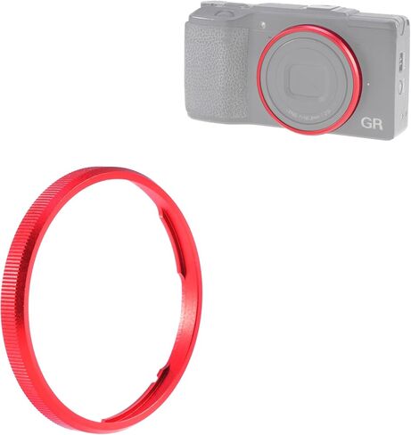 Metal Decoration Ring Cap Lens Adapter Ring for RICOH GR II GRII GR2 Camera (Black, GR/GRII) in Saudi Arabia