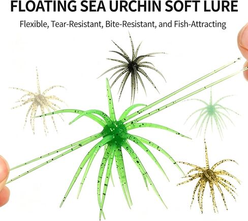 20 piece sea Urchin Bait Set, 3.9-inch sea bass Bait, Soft Plastic Bait in Kuwait