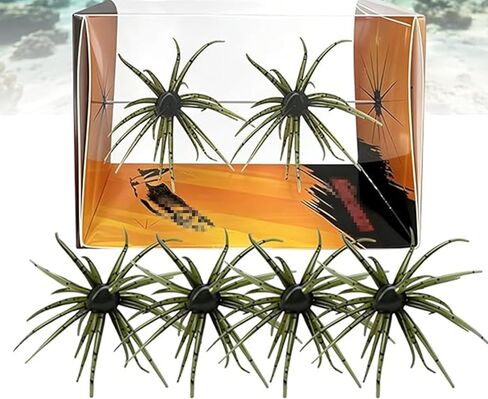 4Pcs Sea Urchin Bait，Floating TPR Swimbait with Reflective Stars Bait in Kuwait
