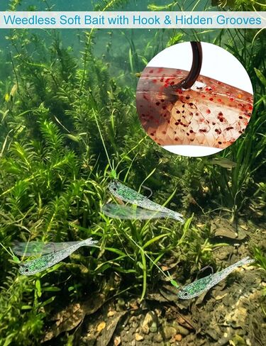 Split Tail Silicone Swimbaits 40pcs, Pre-Rigged Bass Bait in Saudi Arabia