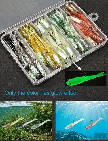 Split Tail Silicone Swimbaits 40pcs, Pre-Rigged Bass Bait in Saudi Arabia