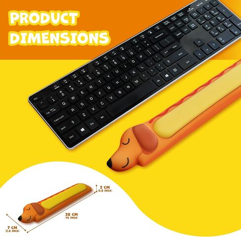 YOBRO Hot Dog Dachshund Wrist Rest for Keyboard – Funny Ergonomic Palm Support for Typing, Cute Desk Decor in Kuwait