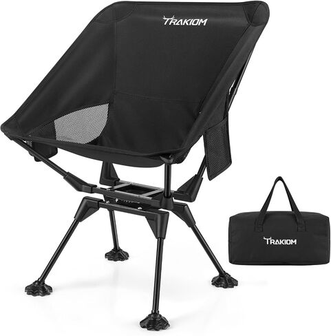 Trakiom Portable Folding Chair 360 Swivel Outdoor Camping Supports 330 LBS in Saudi Arabia