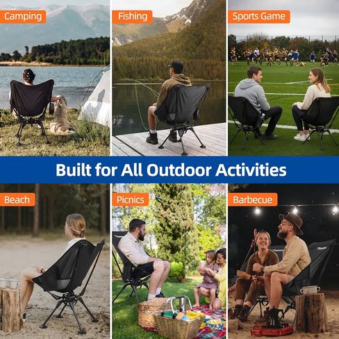 Trakiom Portable Folding Chair 360 Swivel Outdoor Camping Supports 330 LBS in Saudi Arabia