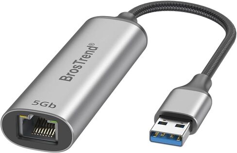 BrosTrend 5Gbps USB to Ethernet Adapter for Laptop Desktop PC, Plug & Play in Saudi Arabia