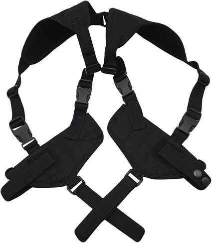 Tactical Leather Adjustable Shoulder Holster for Men, Chest Holster with 7 Spare Bullet Hole Hidden Design, Adjustable as 1911, Glock 17/19/22/23, Fits Multiple Handgun Models in Saudi Arabia