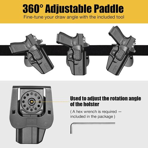 OWB Holster for Glock 17 19 19X MOS Gen 3-6 Optic Ready Level II Right Hand in Kuwait