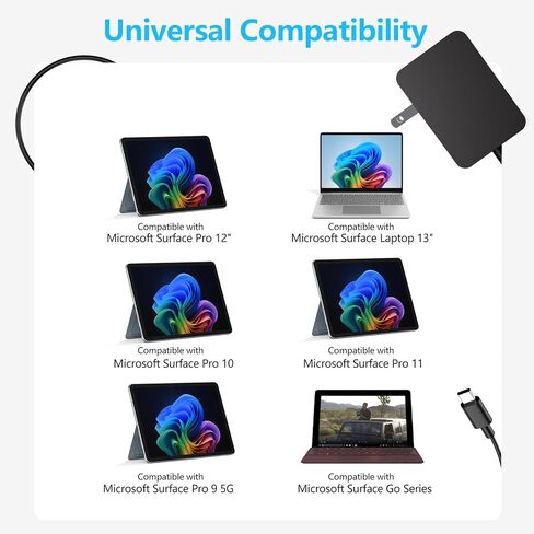 45W USB-C Surface Pro Charger Compatible with Microsoft Surface Pro in Kuwait