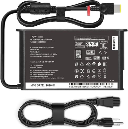 170W Charger Compatible with Lenovo ThinkPad P1 P15v P15 P16 P16v LOQ 15 16 in Kuwait