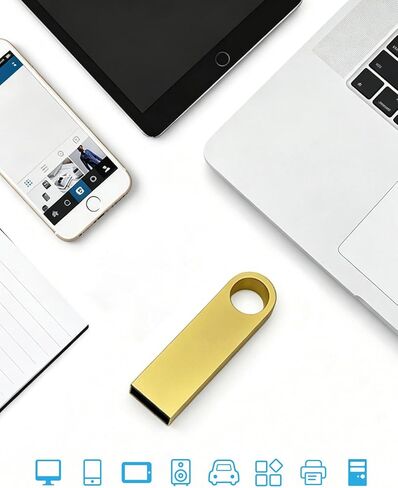 Multi Color Solid Metal USB Flash Drive 32GB 64GB 128GB Blank Engravable Thumb Memory Stick with Integrated Keyring Hole for Business Custom Gift in Kuwait