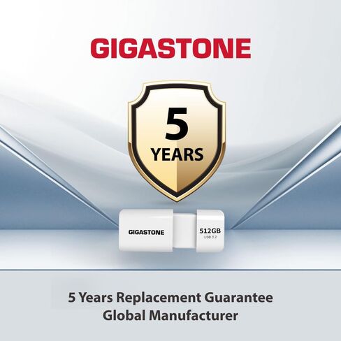 GIGASTONE 64GB Flash Drive (5 Pack) Z60 USB 3.2 Gen 1, 100MB/s Ultra Fast, Retractable Capless Slider Design, Data Storage, Backup for PC/Mac/TV/Car Audio, USB 2.0/3.0/3.1 Compatible in Kuwait