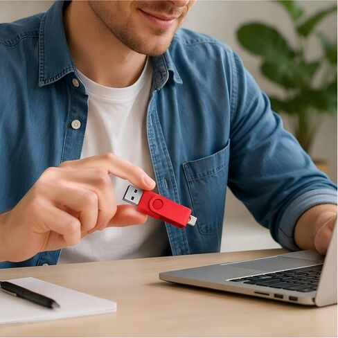 USB C Flash Drive, Portable Type-C Thumb Drive Dual Port USB Memory Stick in Kuwait