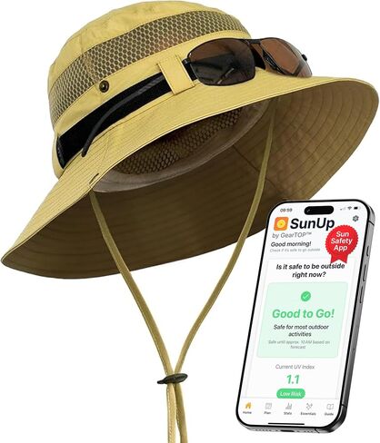 GearTOP UPF 50+ Safari Hats for Women Sun Hats for Men & Women, Mens Bucket Hat Hiking Golf Beach & Fishing Hat for Men in Kuwait