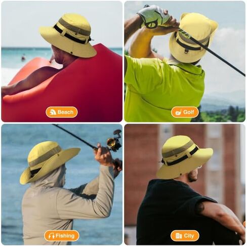 GearTOP UPF 50+ Safari Hats for Women Sun Hats for Men & Women, Mens Bucket Hat Hiking Golf Beach & Fishing Hat for Men in Kuwait