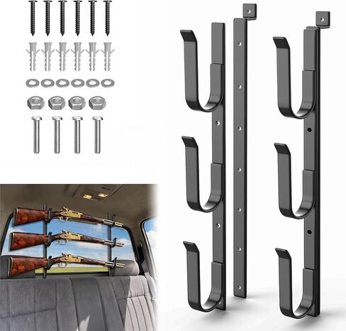Rear Window Gun Rack for Truck, Heavy Duty 3 Rifle/Shotgun Holder in Kuwait