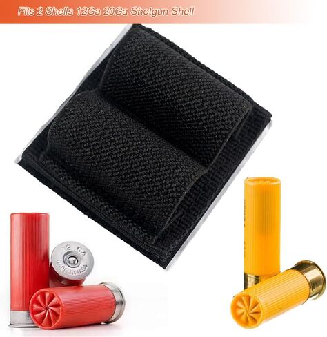 12Ga 20Ga Double Extra Shotgun Shell Holder 2-Pack Extra Round Hook and Loop Shotgun Ammo Shell Carrier with Adhesive Backing in Kuwait